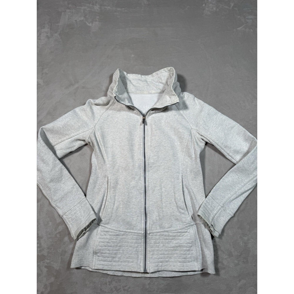 Lululemon Radiant Jacket II Heathered Light Ivory Size 8 W4BEQS